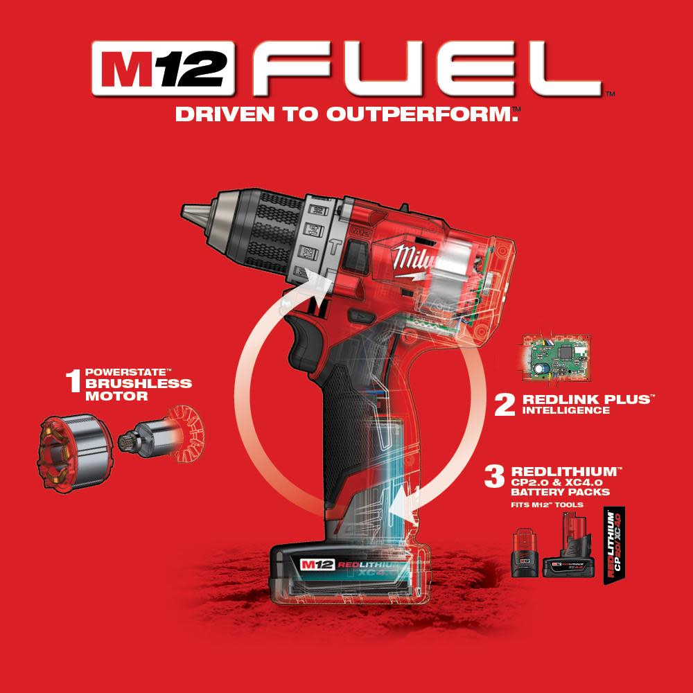 Milwaukee M12 FUEL 2 Tool Combo Kit - Ascmtools