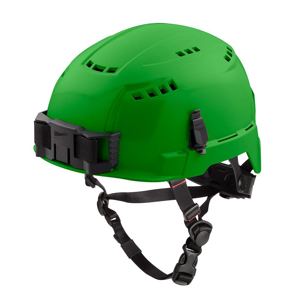 Milwaukee Green Vented Helmet with BOLT Class C - Ascmtools