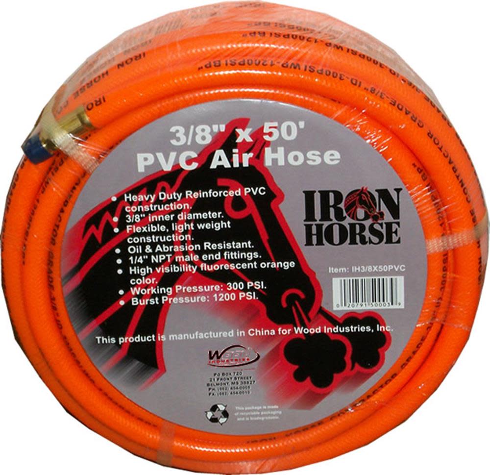 Iron Horse Air Hose PVC 3/8″ x 50′ - Ascmtools