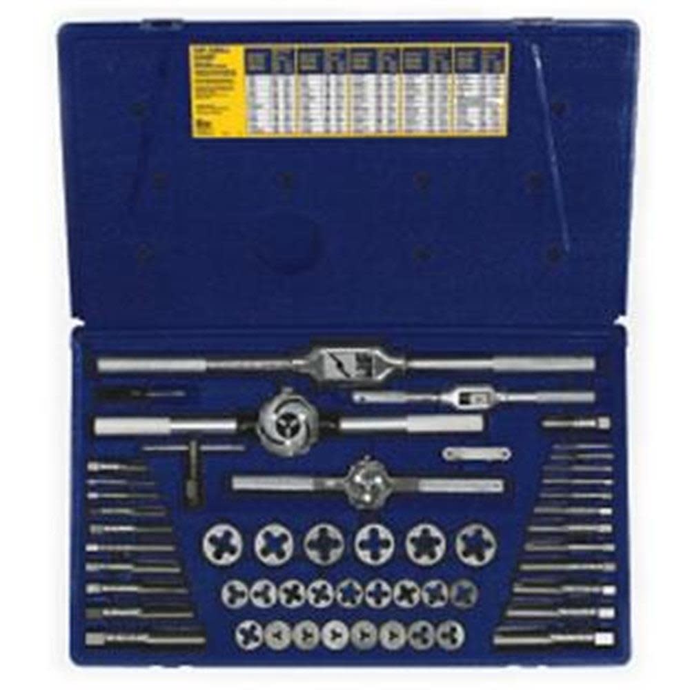 Irwin 53pc Machine Screw Fractional Tap and Die Set - Ascmtools
