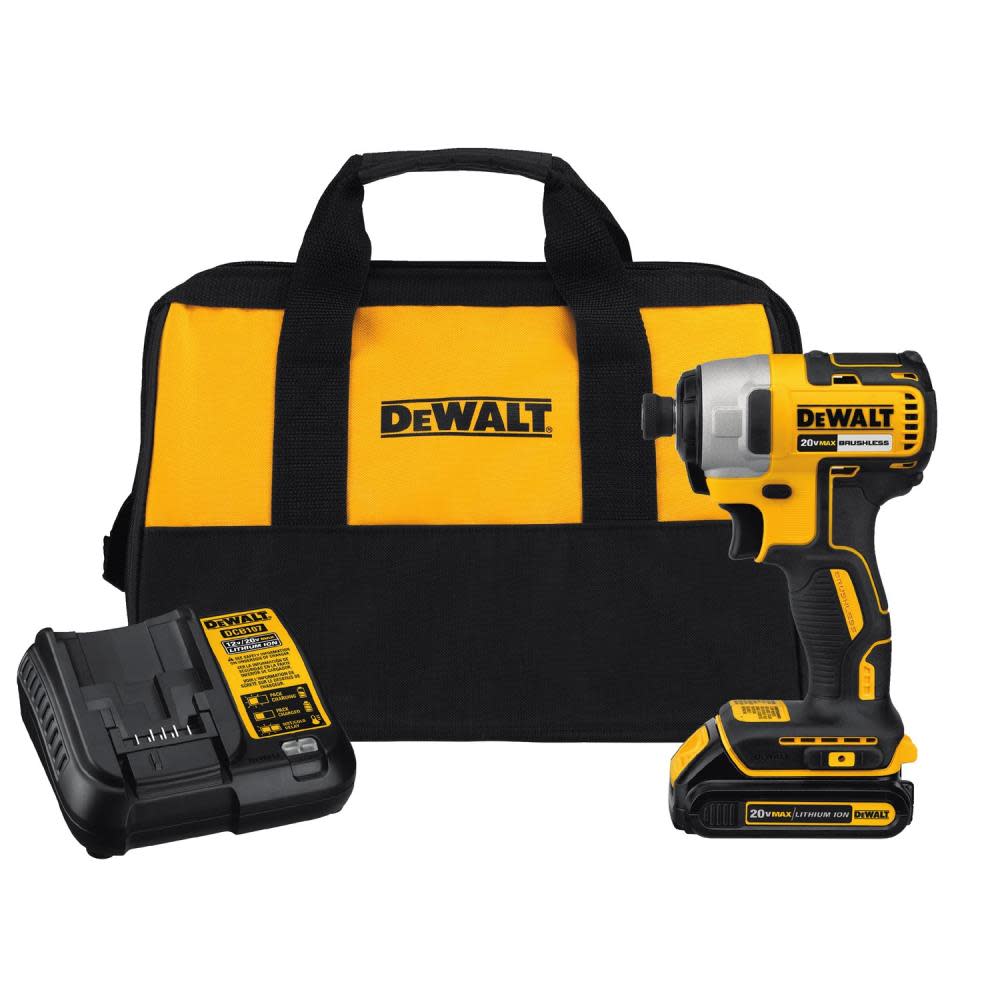DEWALT 20 V MAX 1/4-in Brushless Impact Driver Kit - Ascmtools