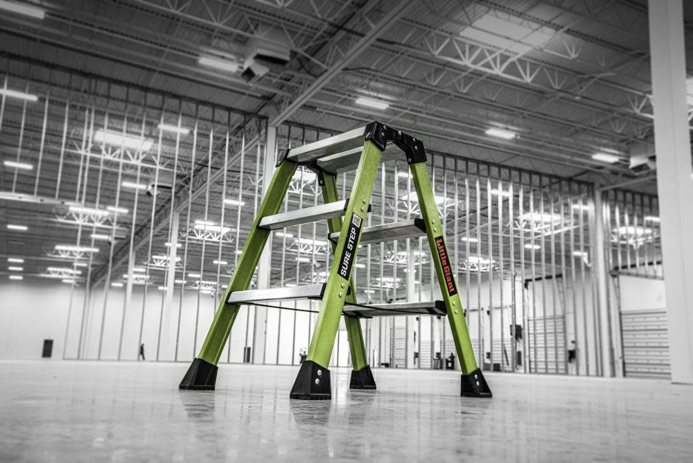 Little Giant Safety Sure Step 3-Step Model – ANSI Type 1AA – 375 lb Rated Double-Sided Fiberglass Step Stool - Ascmtools