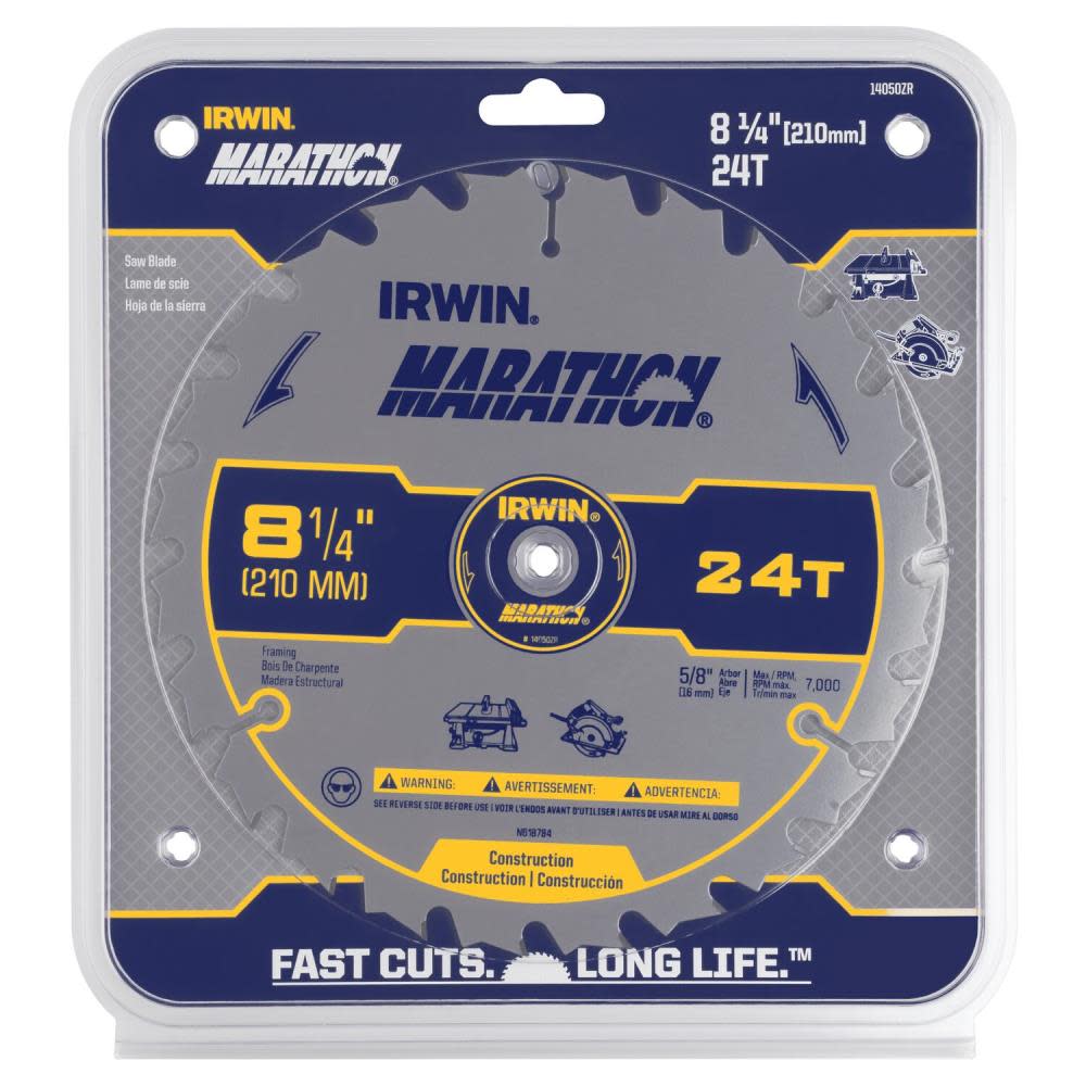 Irwin SAW BLADE 8 1/4″ 24T MARATHON CD - Ascmtools