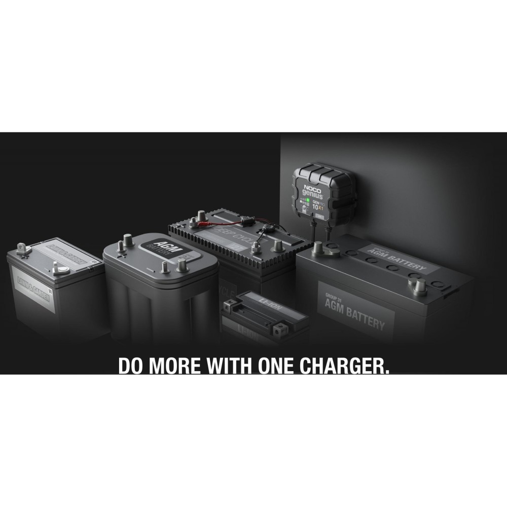 Noco Battery Charger 12V 10A Fully Automatic Waterproof On Board - Ascmtools