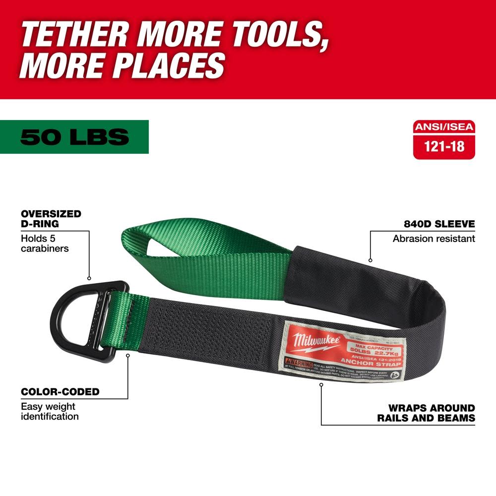Milwaukee 50 Lbs. Anchor Strap - Ascmtools