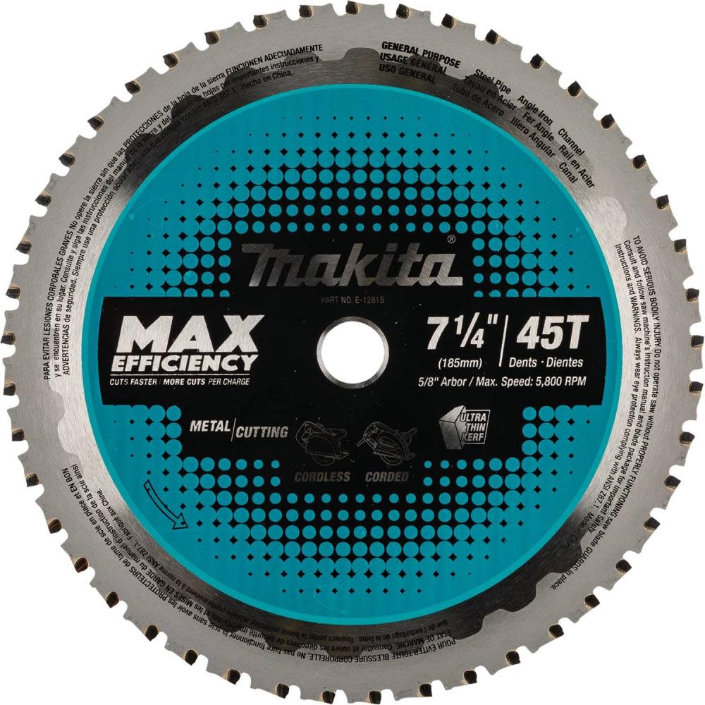 Makita 7 1/4″ 45T Saw Blade Metal/General Purpose - Ascmtools