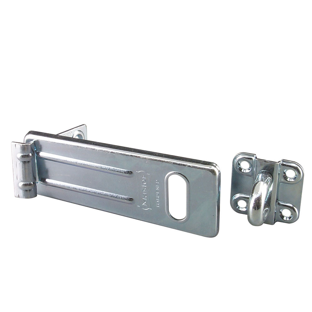 Master Lock Hasp 6″ Zinc Plated Hardened Steel Hinge 1pk - Ascmtools
