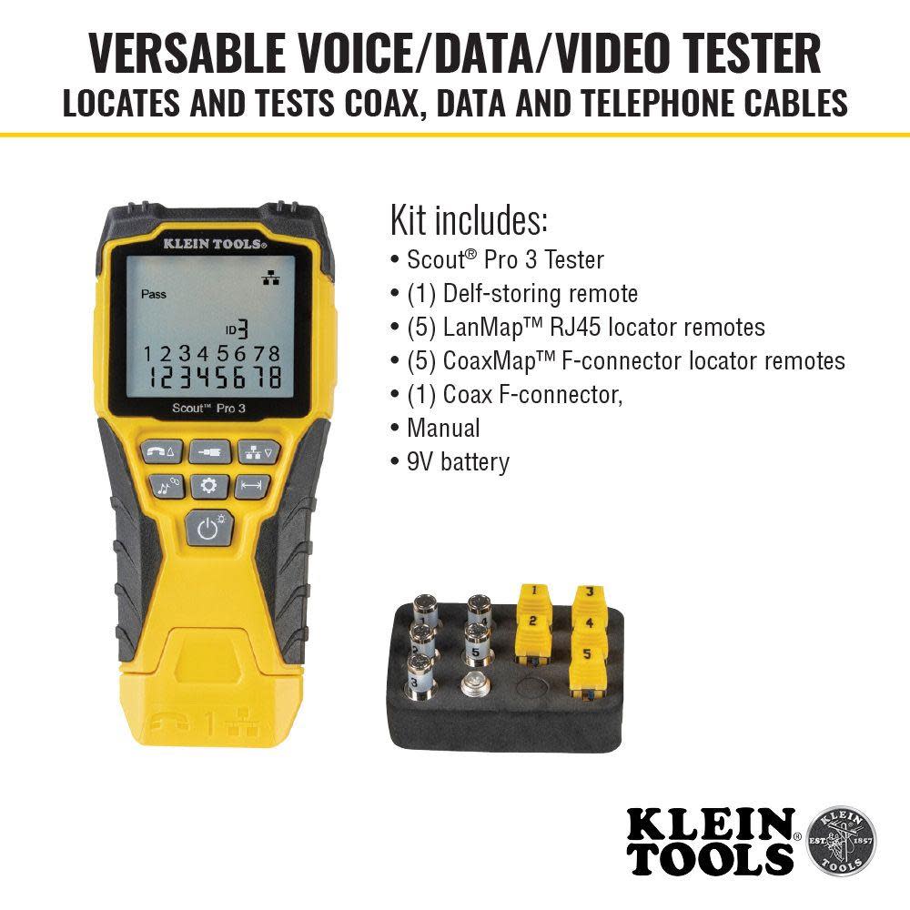 Klein Tools Scout Pro 3 Tester Starter Kit - Ascmtools