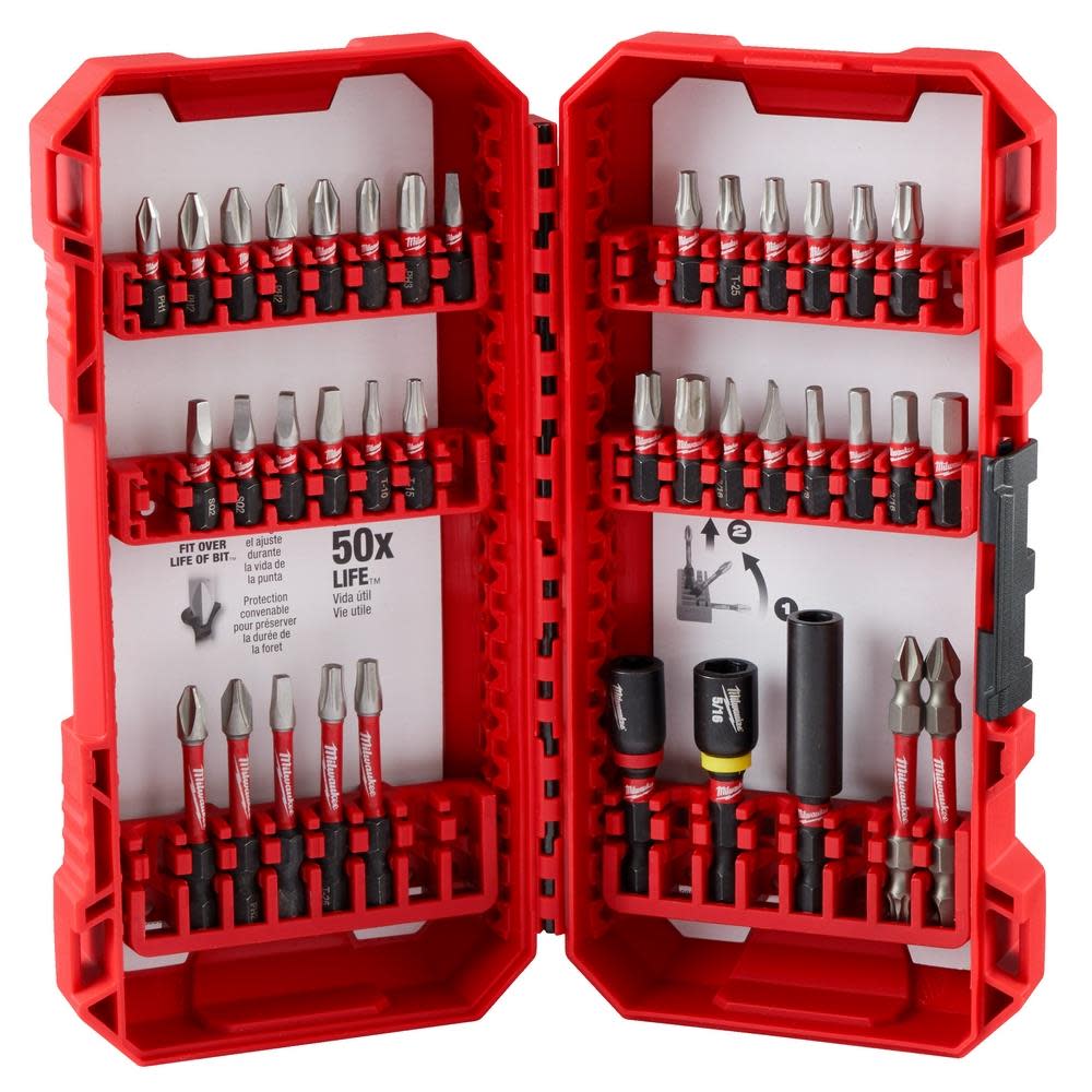 Milwaukee SHOCKWAVE Impact Duty Driver Bit Set 38pc - Ascmtools