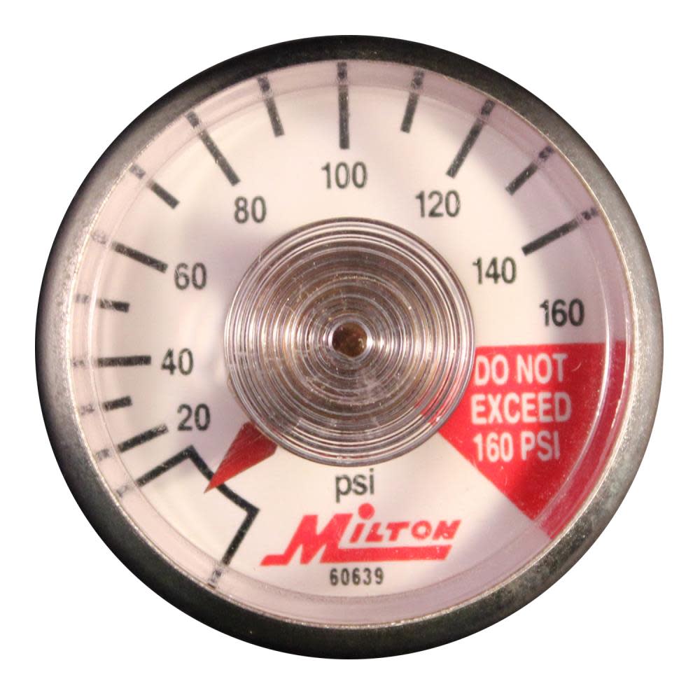 Milton 638-7 1/8″ NPT Center Back Mount Pressure Gauge - Ascmtools