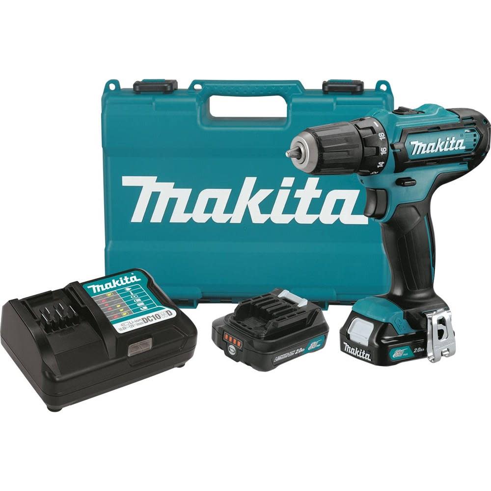 Makita 12 Volt Max CXT Lithium-Ion 3/8 In. Cordless Driver Drill Kit - Ascmtools