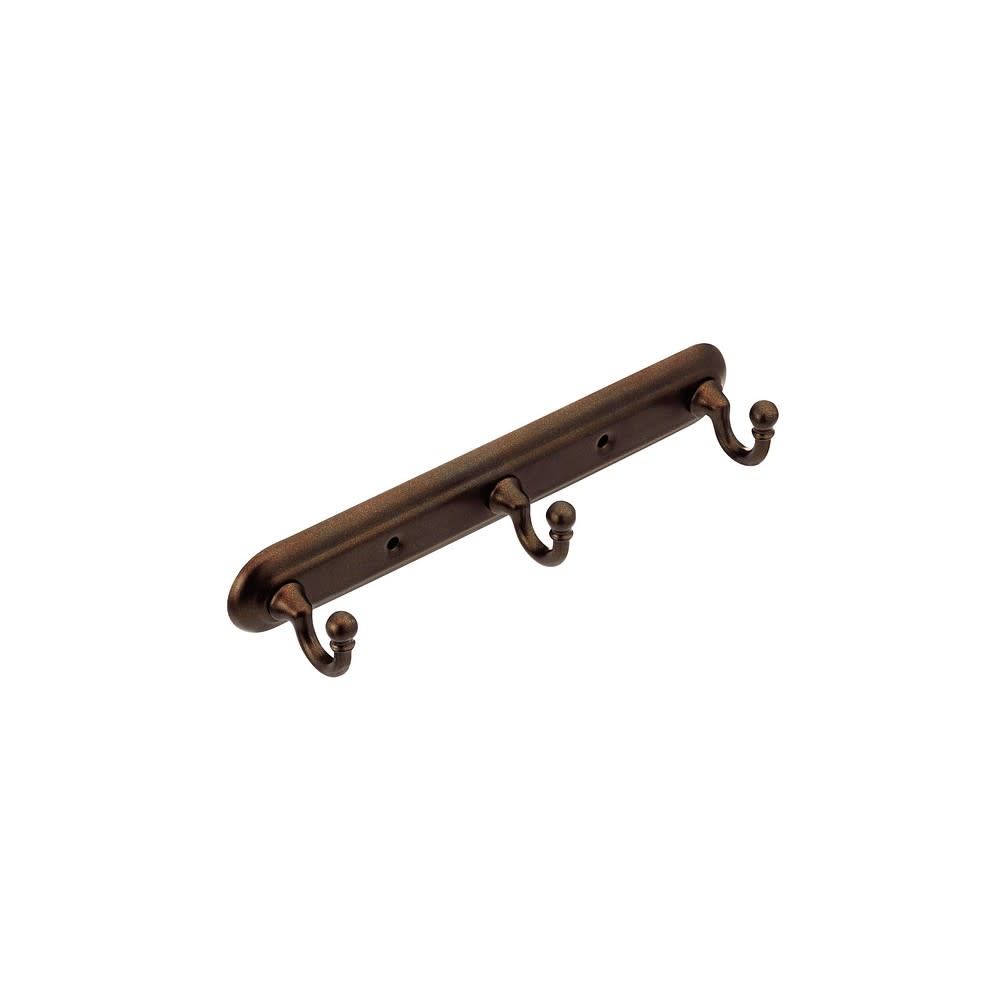 Moen Yorkshire Bar Triple Robe Hook Old World Bronze Zinc 10″ - Ascmtools