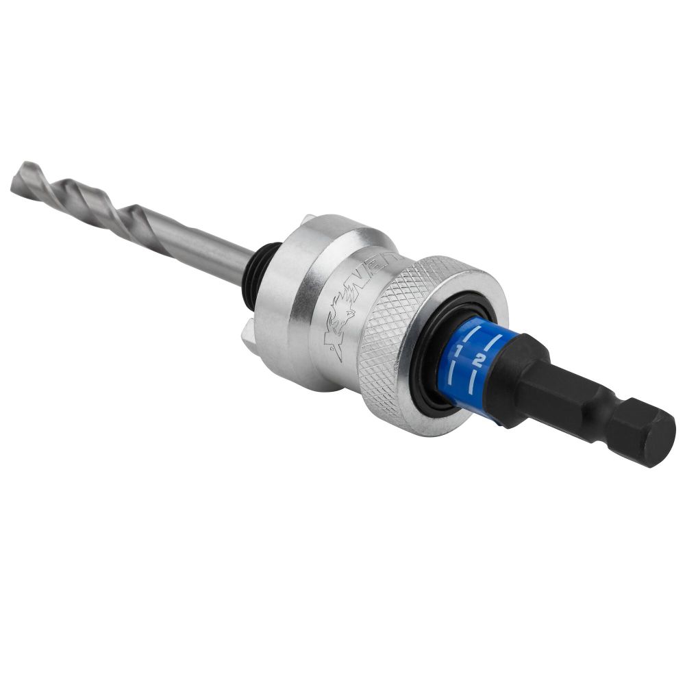 Lenox SNAP-BACK Quick Change Hole Saw Arbor 9/16 – 1 3/16″ 3/8 S - Ascmtools