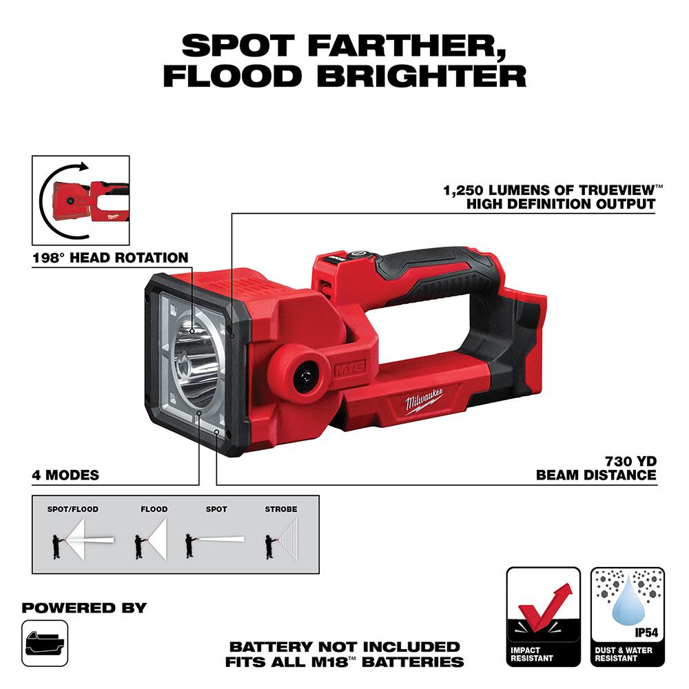 Milwaukee M18 Search Light - Ascmtools