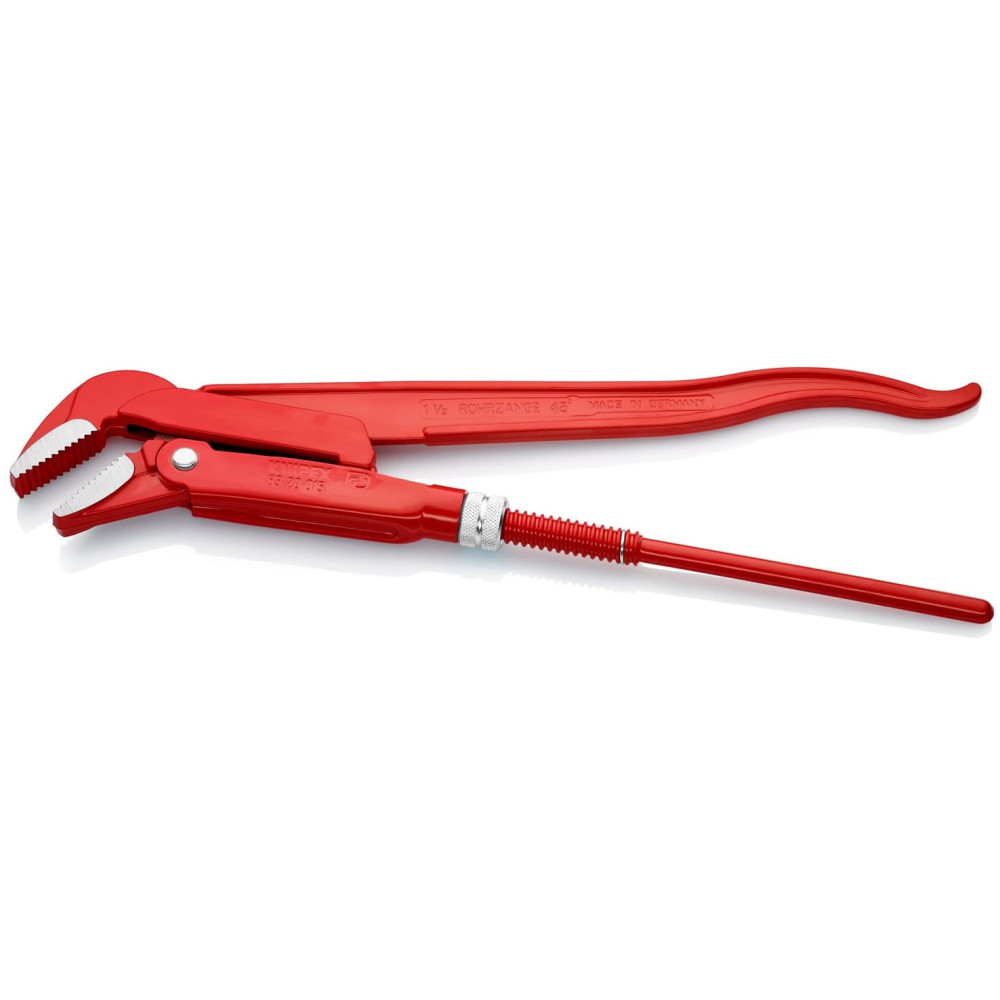 Knipex Pipe Wrench 45 Degree Angled 430 mm Swedish Pattern - Ascmtools