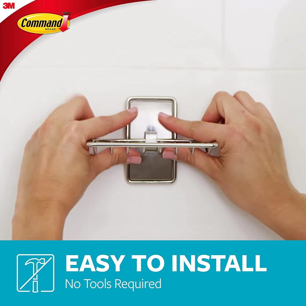 3M Command Bath Satin Nickel Soap Dish - Ascmtools