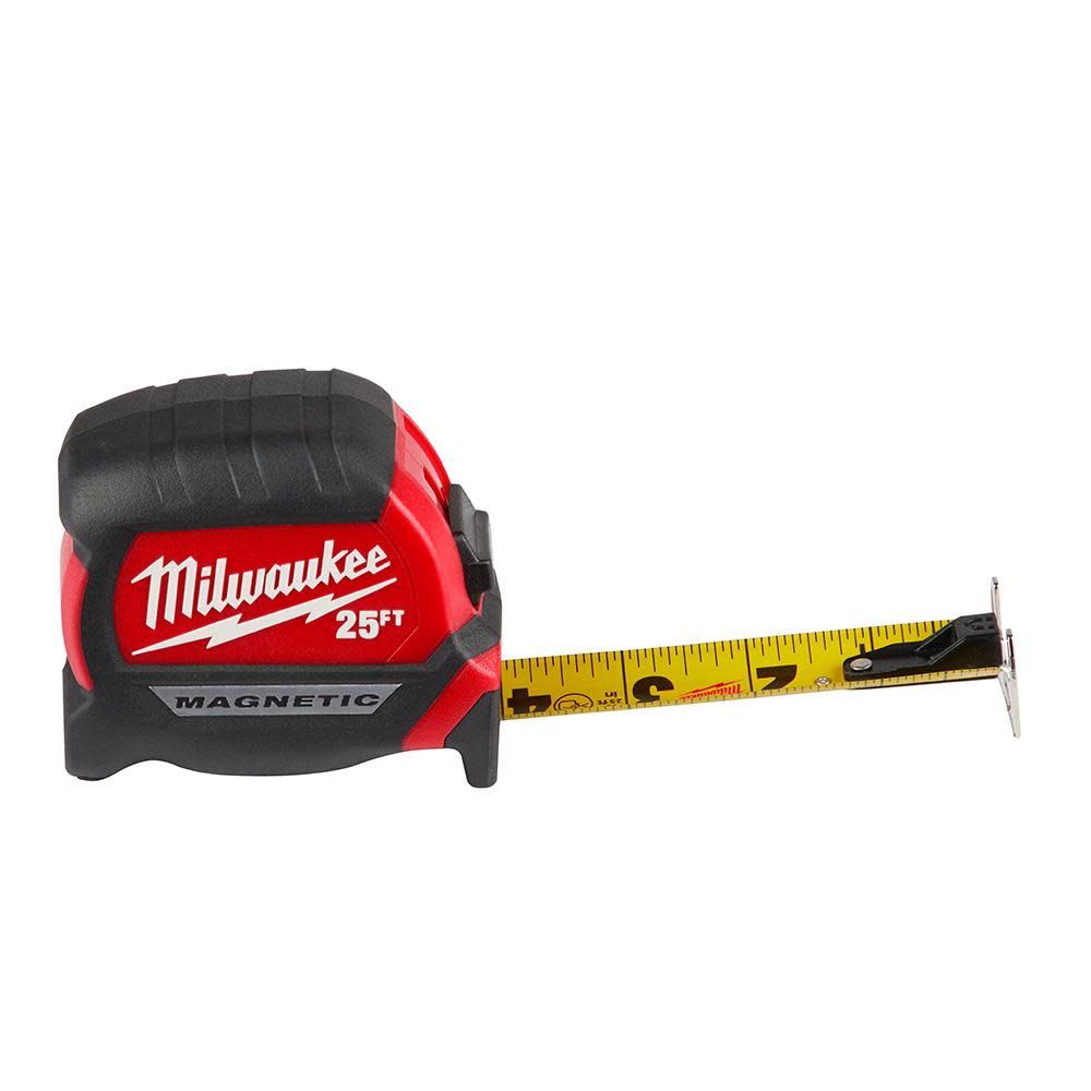 Milwaukee 25′ Compact Wide Blade Magnetic Tape Measure 2-Pack - Ascmtools