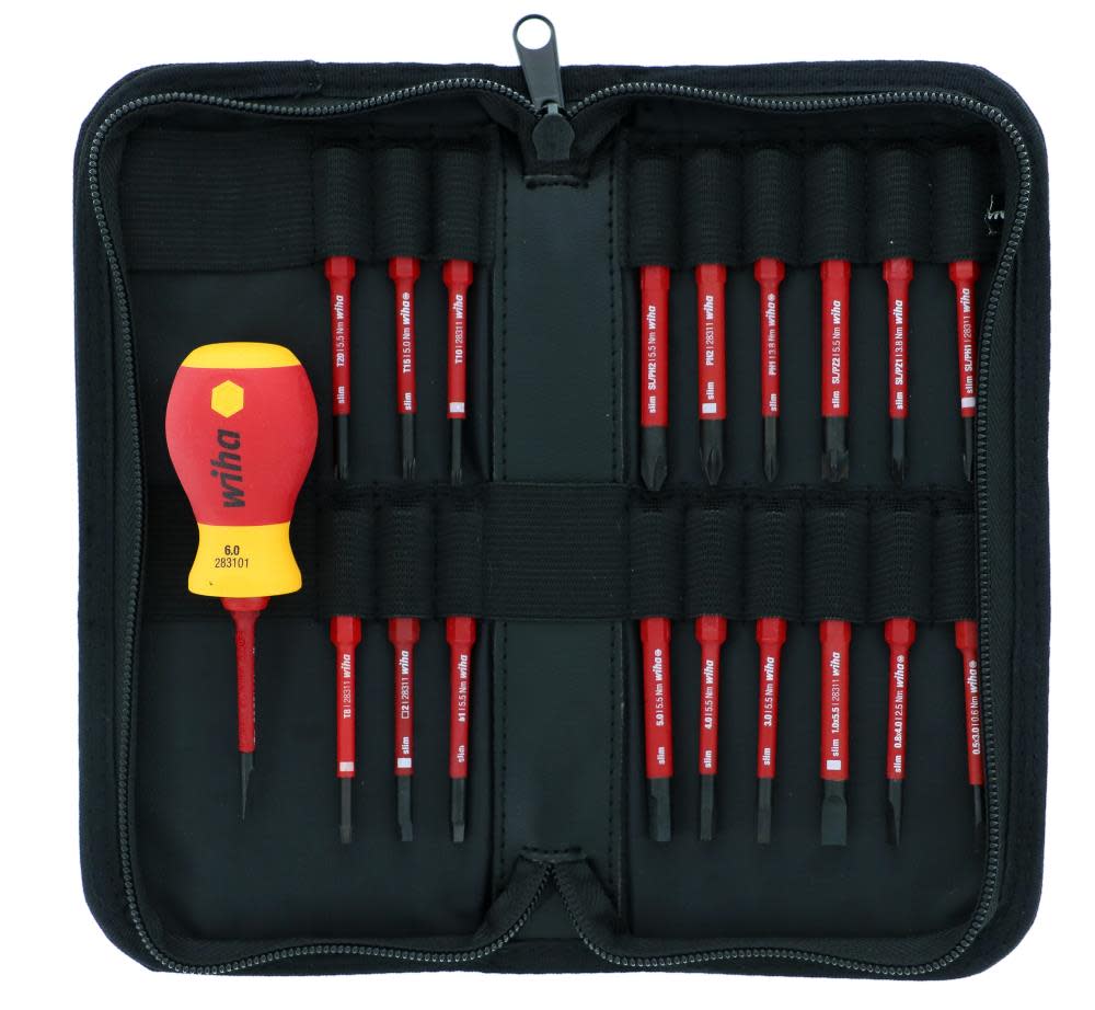 Wiha Insulated SlimLine Blade Set 20 Piece - Ascmtools