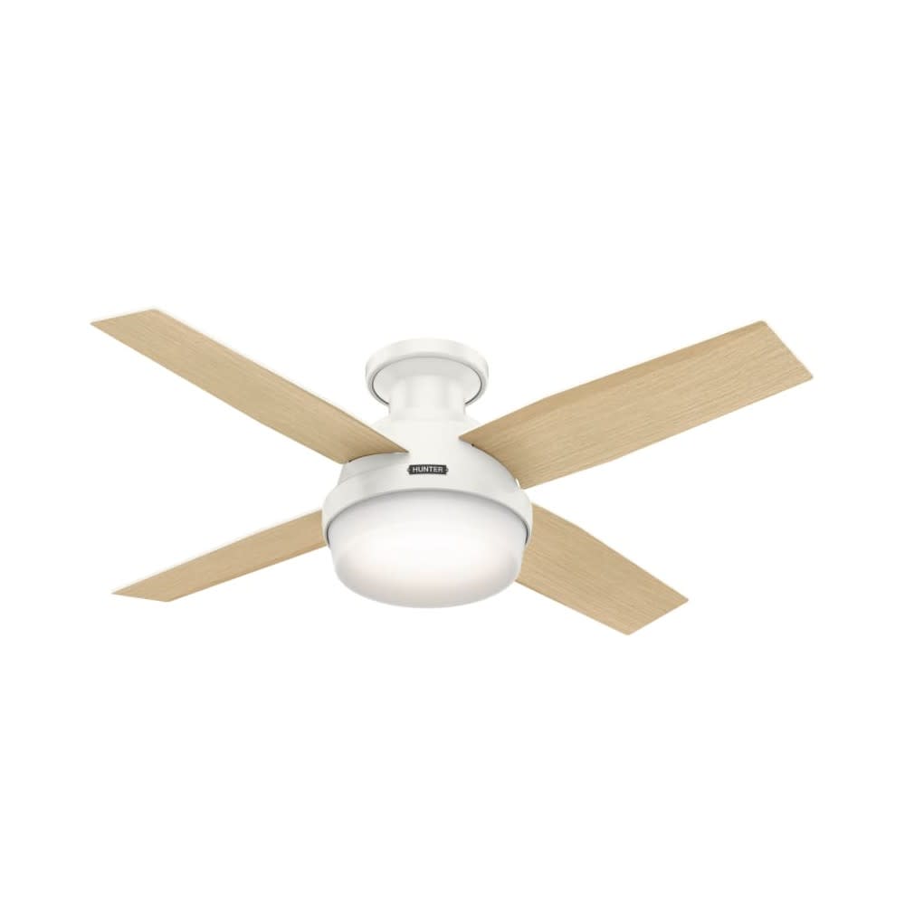 Hunter Fan Dempsey Ceiling Fan 44″ Fresh White Blonde Oak/White - Ascmtools