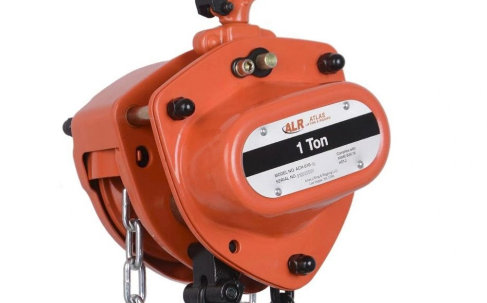 Atlas Lifting and Rigging Chain Hoist 1 Ton 2200 lbs 20′ Chain - Ascmtools