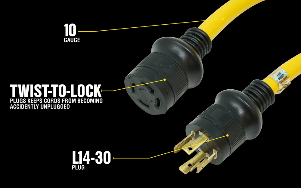 Southwire Generator Extension Cord 25′ 10/4 - Ascmtools