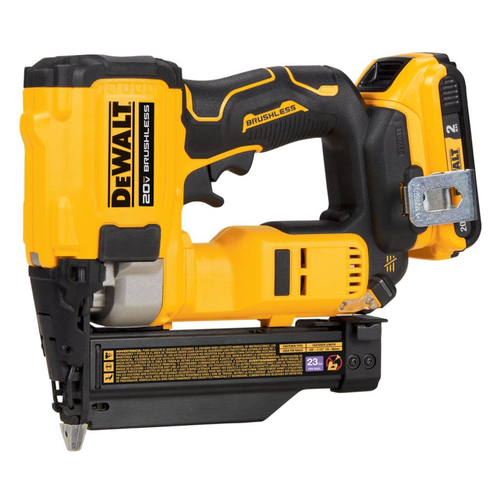 DEWALT ATOMIC Compact Series 20V MAX Pin Nailer 23 Gauge Kit - Ascmtools