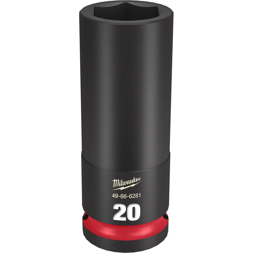 Milwaukee SHOCKWAVE Impact Duty Socket 1/2″ Drive 20MM Deep 6 Point - Ascmtools