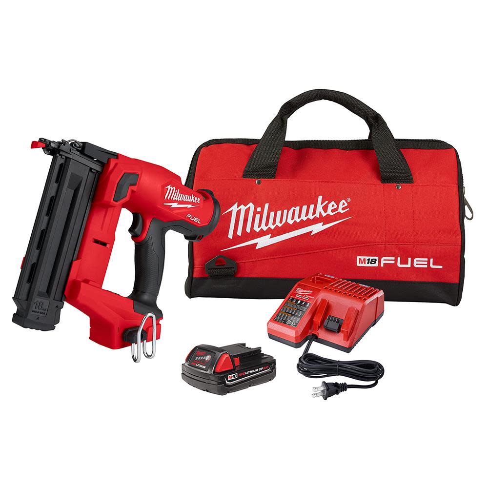 Milwaukee M18 FUEL 18 Gauge Brad Nailer Kit - Ascmtools