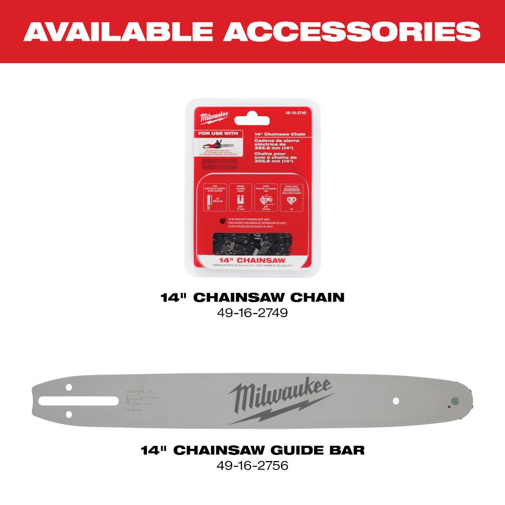Milwaukee M18 FUEL 14″ Chainsaw Bare Tool - Ascmtools
