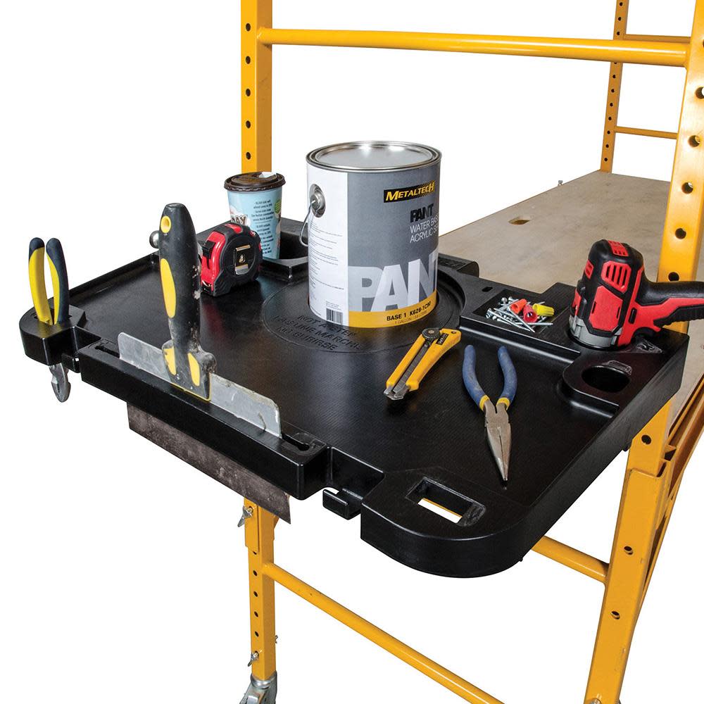 Metaltech 20-in x 30-in Poly Tool Tray for 6-ft Jobsite Baker Scaffold - Ascmtools