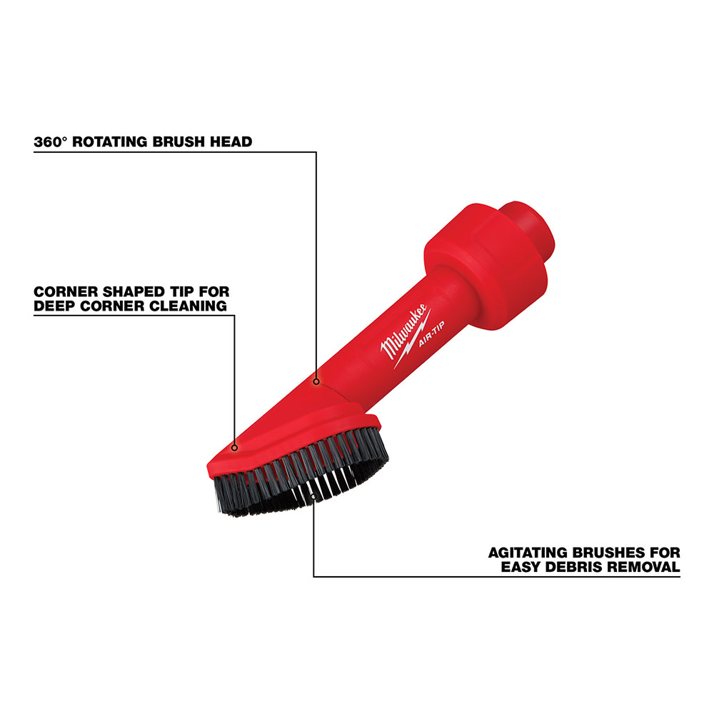 Milwaukee AIR-TIP Rotating Corner Brush Tool - Ascmtools