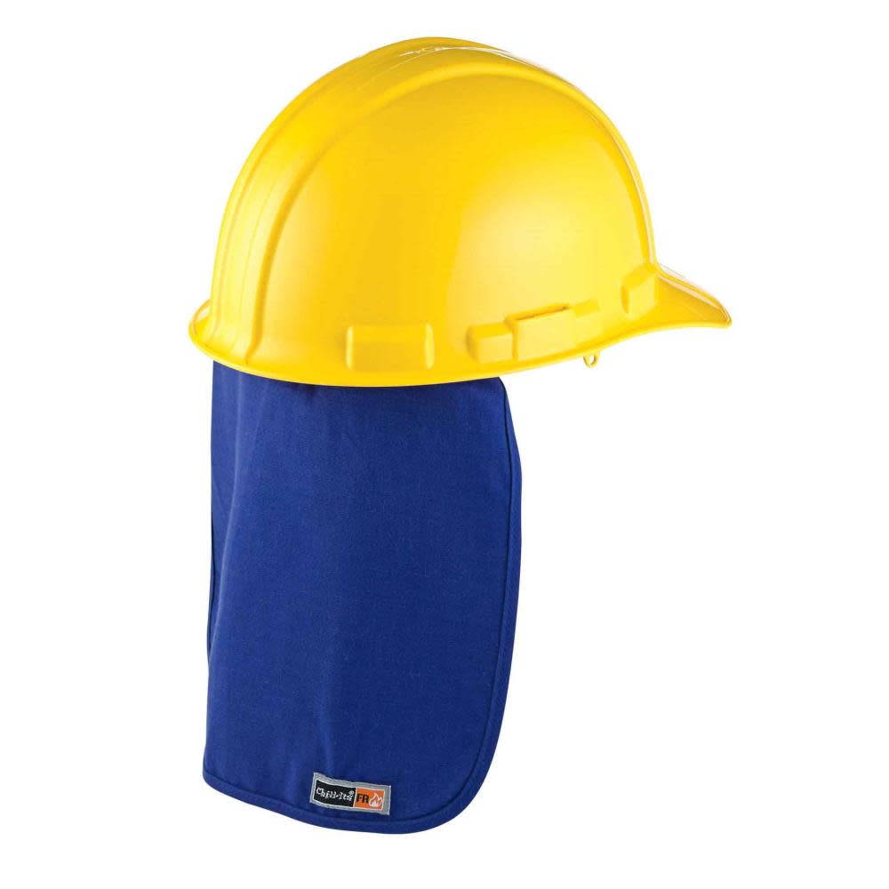 Ergodyne Chill Its 6717FR Blue Evaporating FR Hard Hat Neck Shade with Polymers - Ascmtools