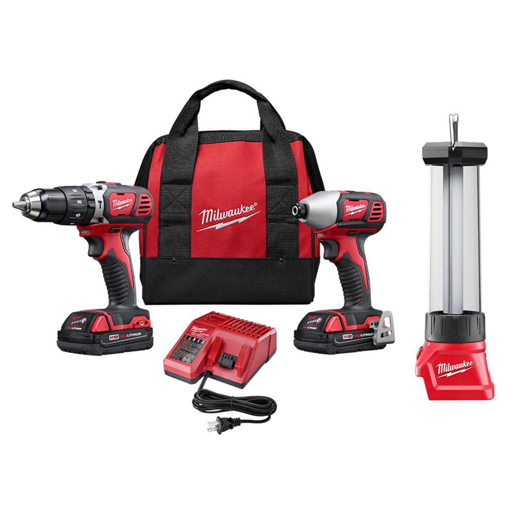 Milwaukee M18 Cordless Lithium Ion 2 Tool Combo Kit with Lantern - Ascmtools