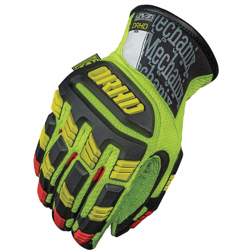 Mechanix Wear X-Large High-Visibility Yellow Leather Palm Gloves - Ascmtools