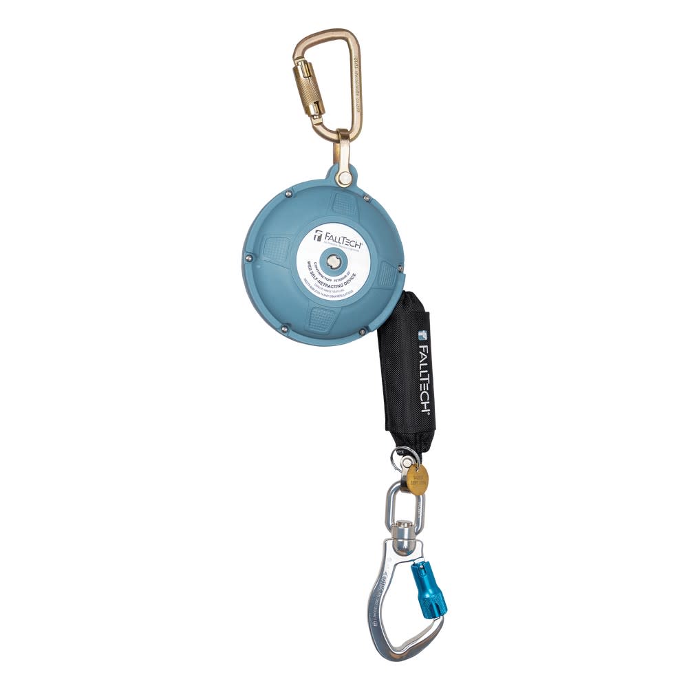 Falltech 20′ Contractor Web Single Leg SRL with Carabiner - Ascmtools