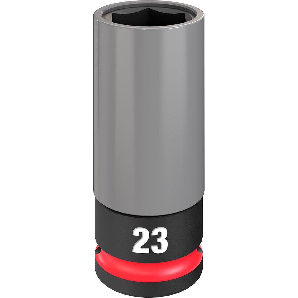 Milwaukee SHOCKWAVE Impact Duty Socket 1/2 Drive 23MM Metric Lug Nut Wheel - Ascmtools