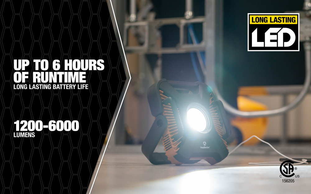 Southwire Work Light LED Rechargeable 6000 Lumen - Ascmtools