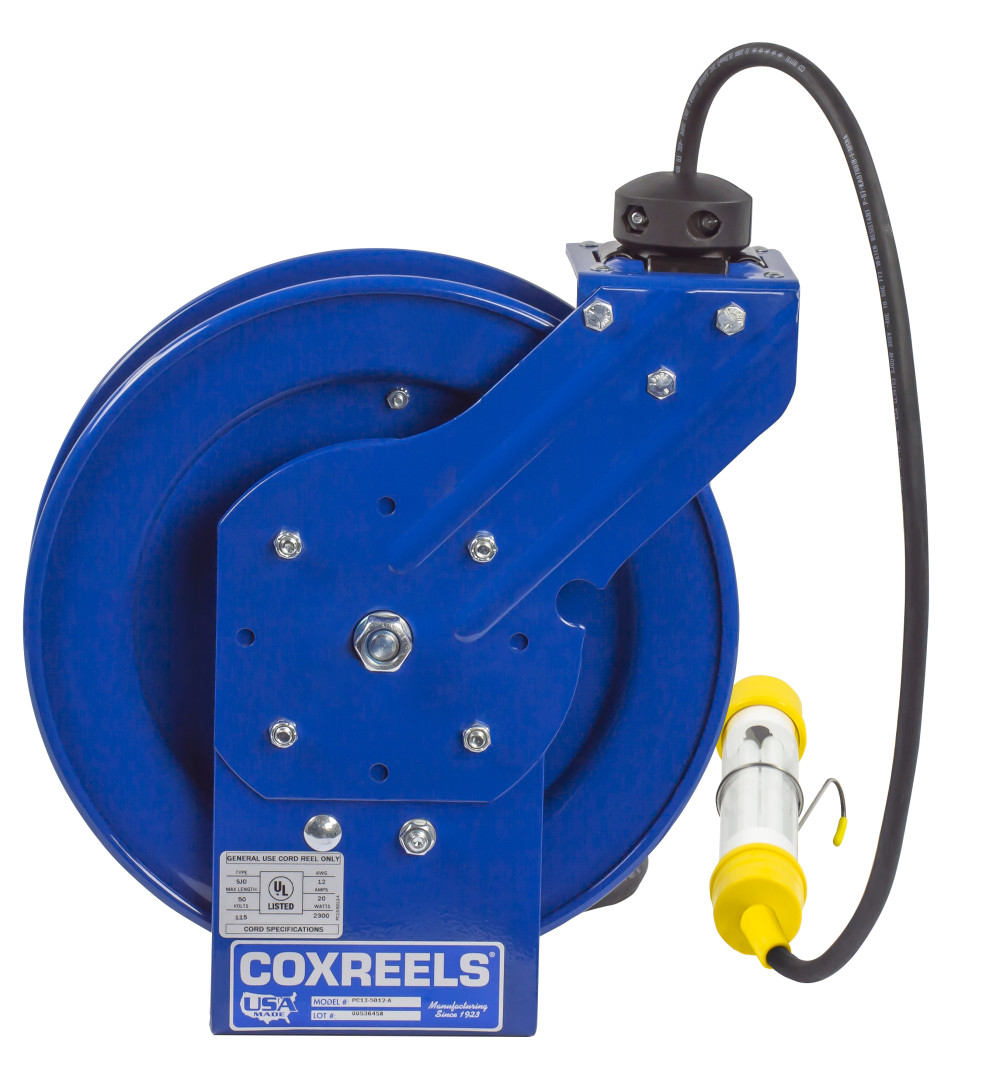Coxreels Spring Driven Cord Reel Fluorescent Tube Light 16GA x 50′ - Ascmtools