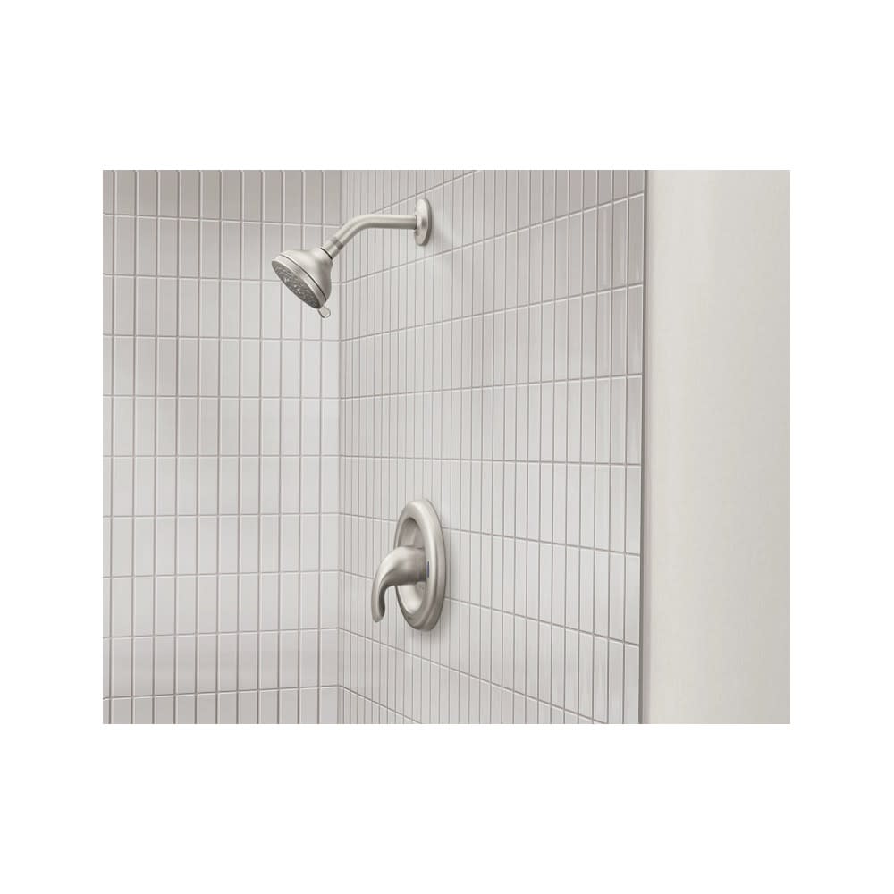 Moen Adler Spot Resist Brushed Nickel 1 Handle Shower Head - Ascmtools
