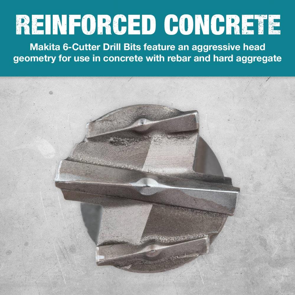 Makita 1-1/8″ x 21″ Spline Bit 6-Cutter - Ascmtools