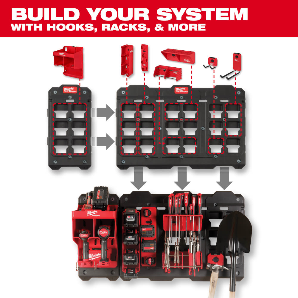 Milwaukee PACKOUT Compact Wall Plate 6pk Bundle - Ascmtools