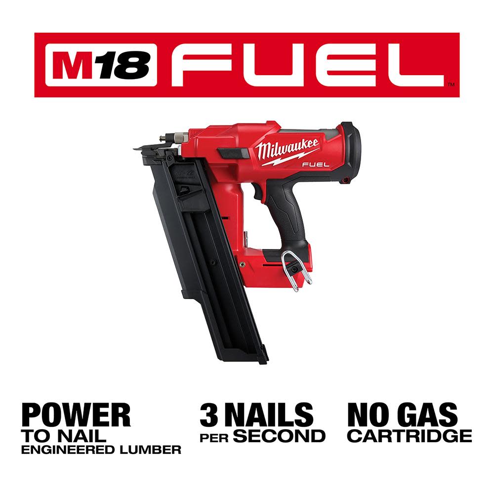 Milwaukee M18 FUEL 21 Degree Framing Nailer - Ascmtools