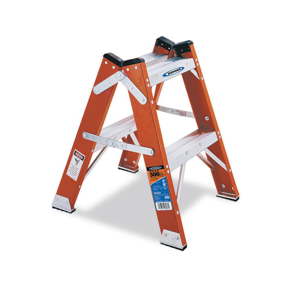 Werner 2 Ft. Type IA Fiberglass Twin-Step Stool - Ascmtools