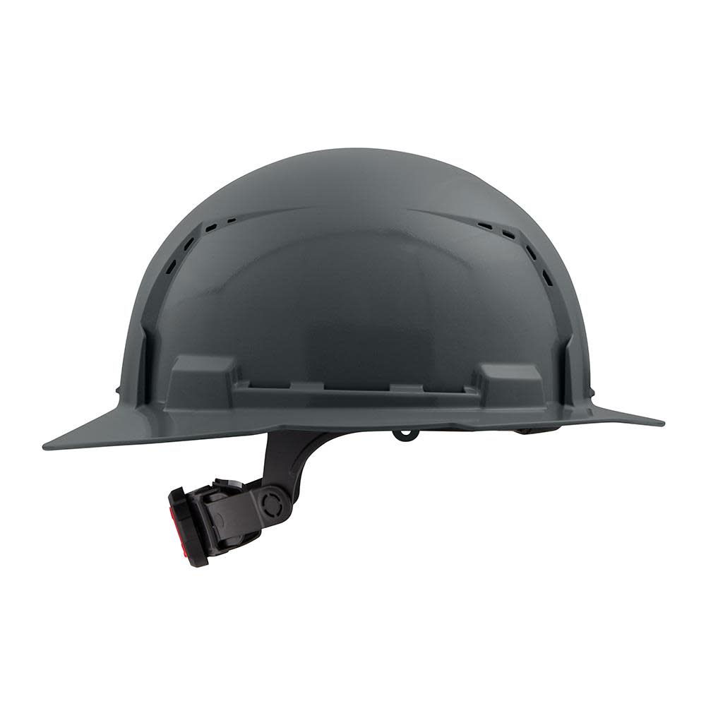 Milwaukee Gray Full Brim Vented Hard Hat with 6pt Ratcheting Suspension Type 1 Class C - Ascmtools