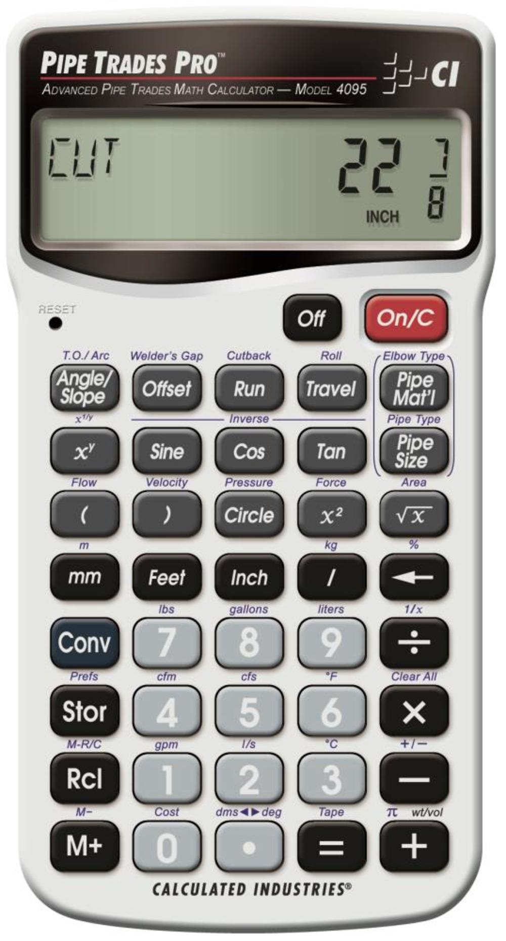 Calculated Industries Pipe Trades Pro Advanced Pipe Trades Math Calculator - Ascmtools