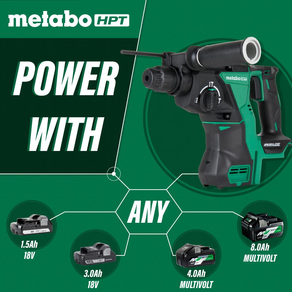 Metabo HPT 18V SDS Plus Rotary Hammer (Bare) - Ascmtools