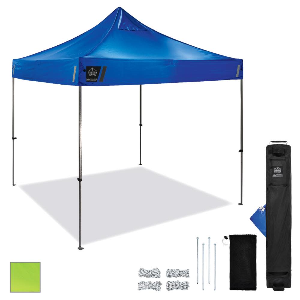 Ergodyne Shax 6000 Single Blue Heavy Duty Pop Up Tent 10′ x 10′ - Ascmtools