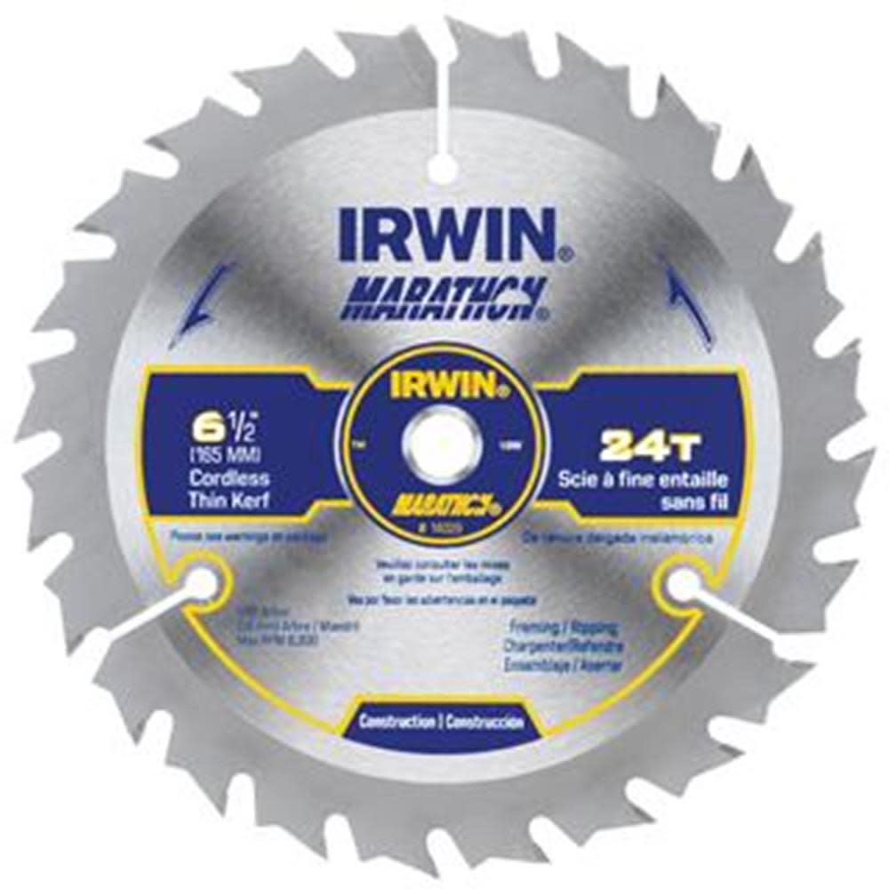 Irwin 6-1/2 In. 24 TPI MARATHON Circular Saw Blade - Ascmtools