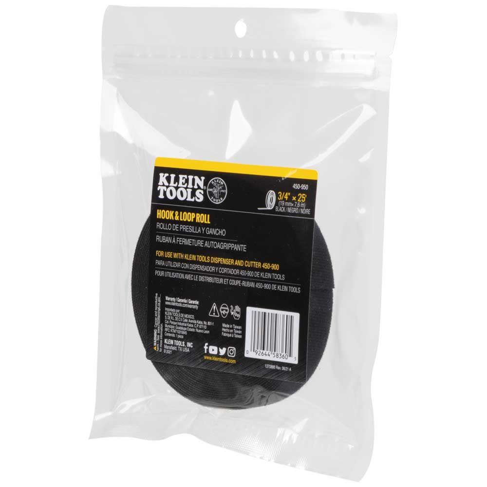 Klein Tools Hook & Loop Roll 3/4″x 25′ Black - Ascmtools