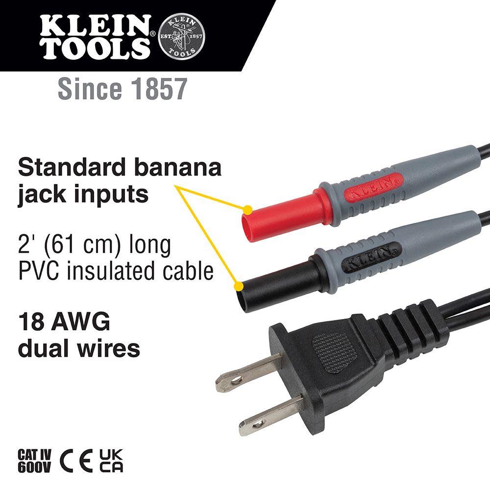 Klein Tools AC Plug to Banana Jacks - Ascmtools